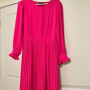 NWT J. Crew pink pleated dress